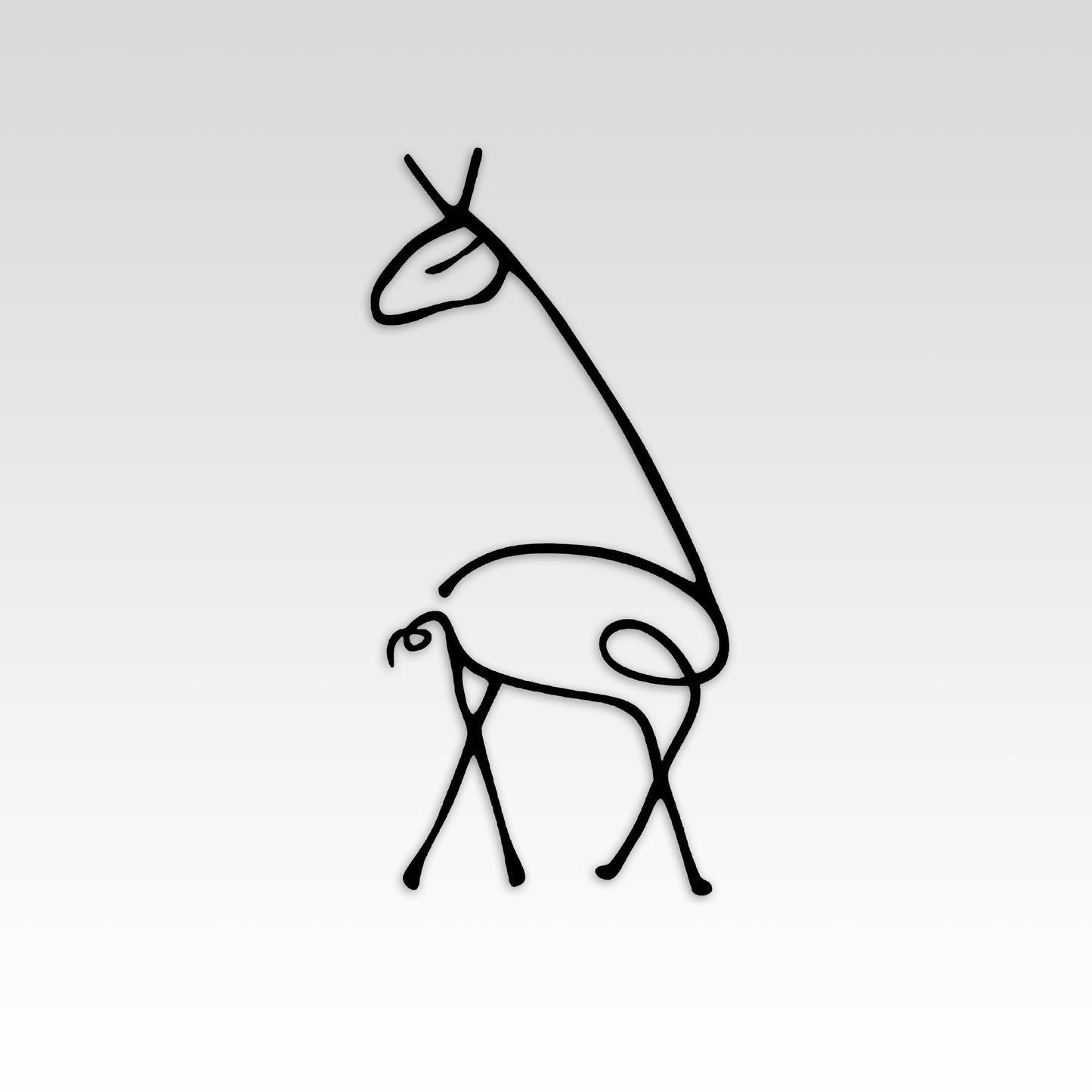 Giraffe Metal Wall Art, Metal Line Art, Kids Room Metal Wall, Animal Metal Line Art, Unique Birthday Gift, Gift for Her, iconic Metal Decor