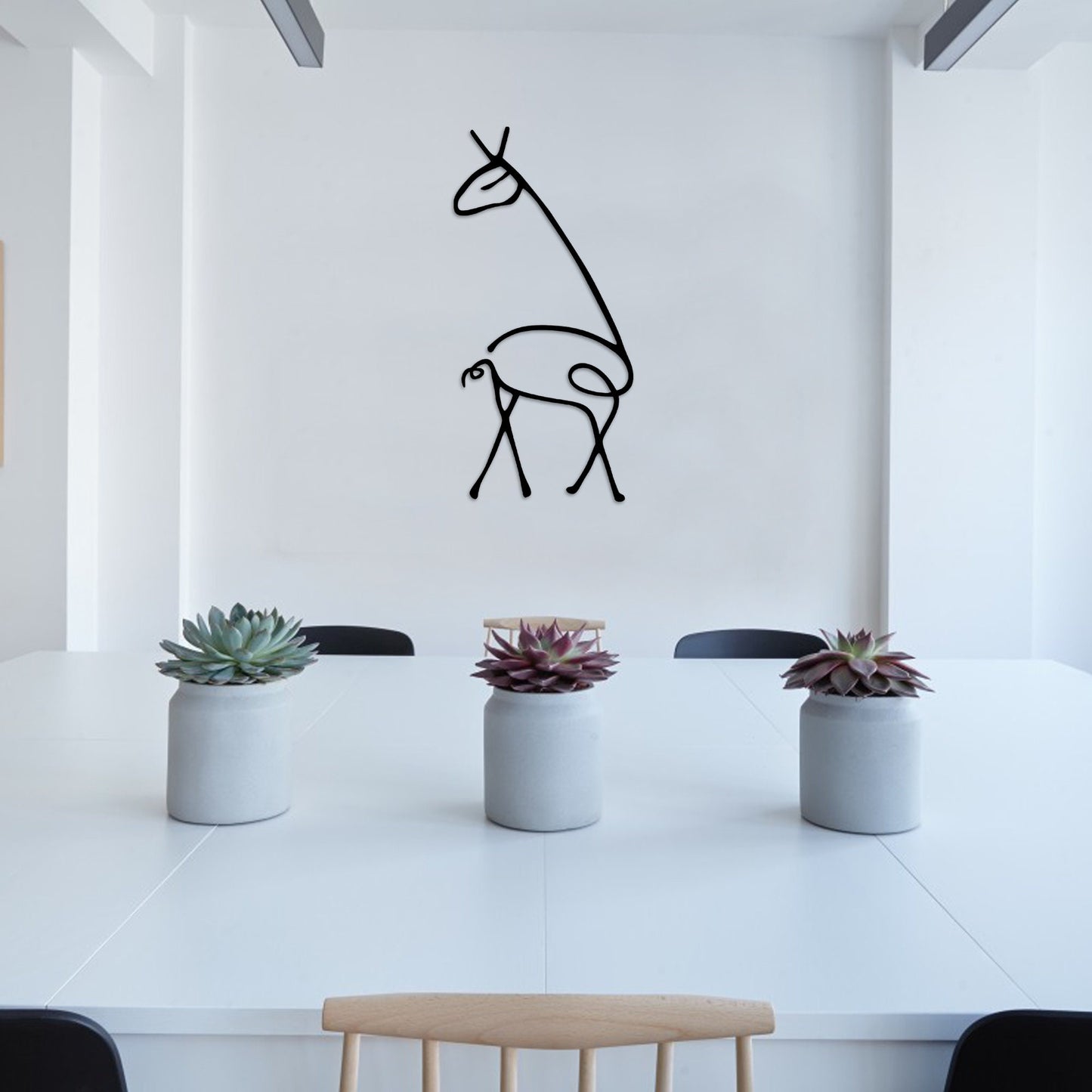 Giraffe Metal Wall Art, Metal Line Art, Kids Room Metal Wall, Animal Metal Line Art, Unique Birthday Gift, Gift for Her, iconic Metal Decor