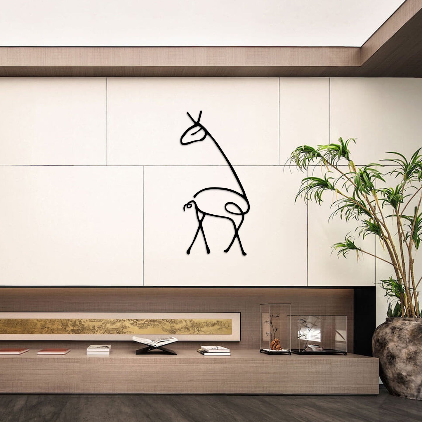 Giraffe Metal Wall Art, Metal Line Art, Kids Room Metal Wall, Animal Metal Line Art, Unique Birthday Gift, Gift for Her, iconic Metal Decor