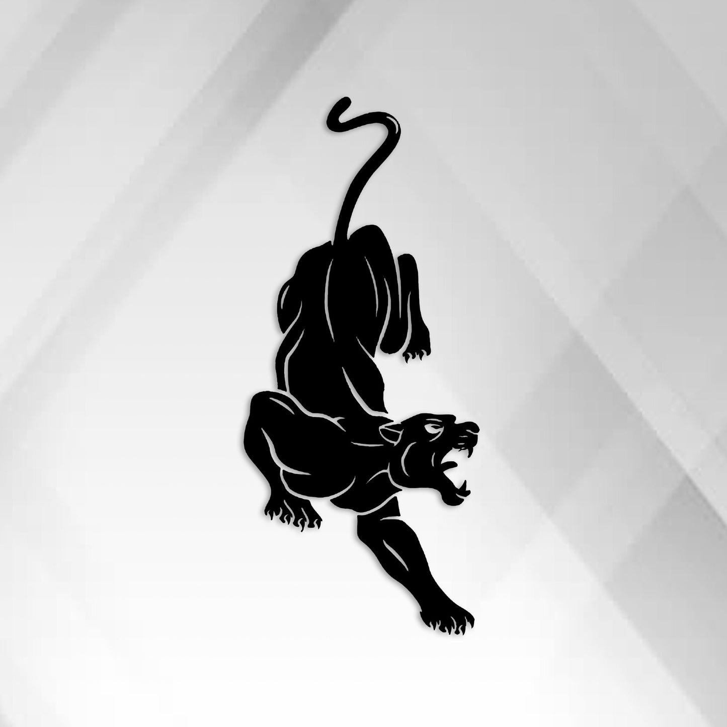Black Panther Metal Wall Art, Wildlife Metal Wall Decor, Large Animal Metal Art, Metal Wall Sculpture, Livingroom, Gift for him