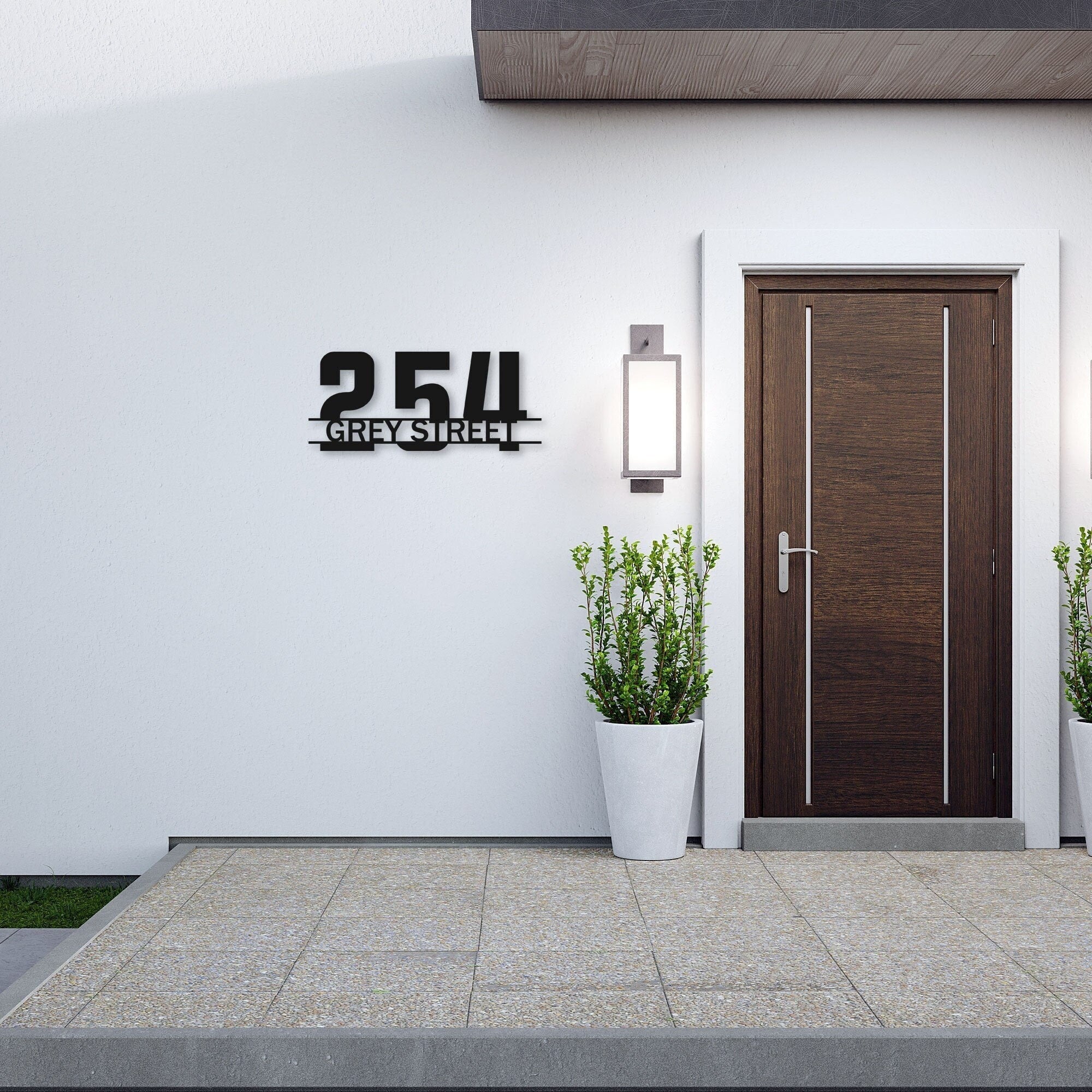 Metal Custom Door Numbers, Custom Metal Home Address Sign, Personalized Adress Sign, Modern Floating Metal Address Number, Zip Code Sign