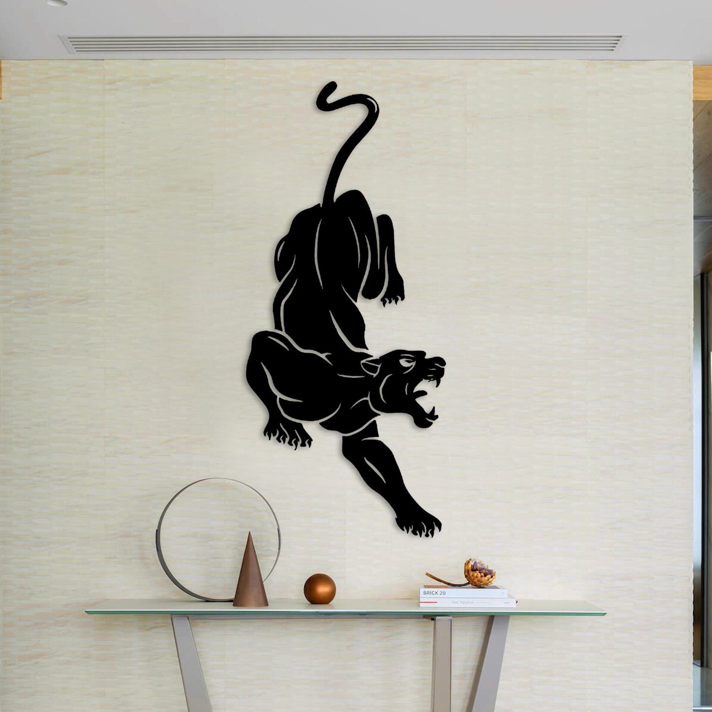 Black Panther Metal Wall Art, Wildlife Metal Wall Decor, Large Animal Metal Art, Metal Wall Sculpture, Livingroom, Gift for him