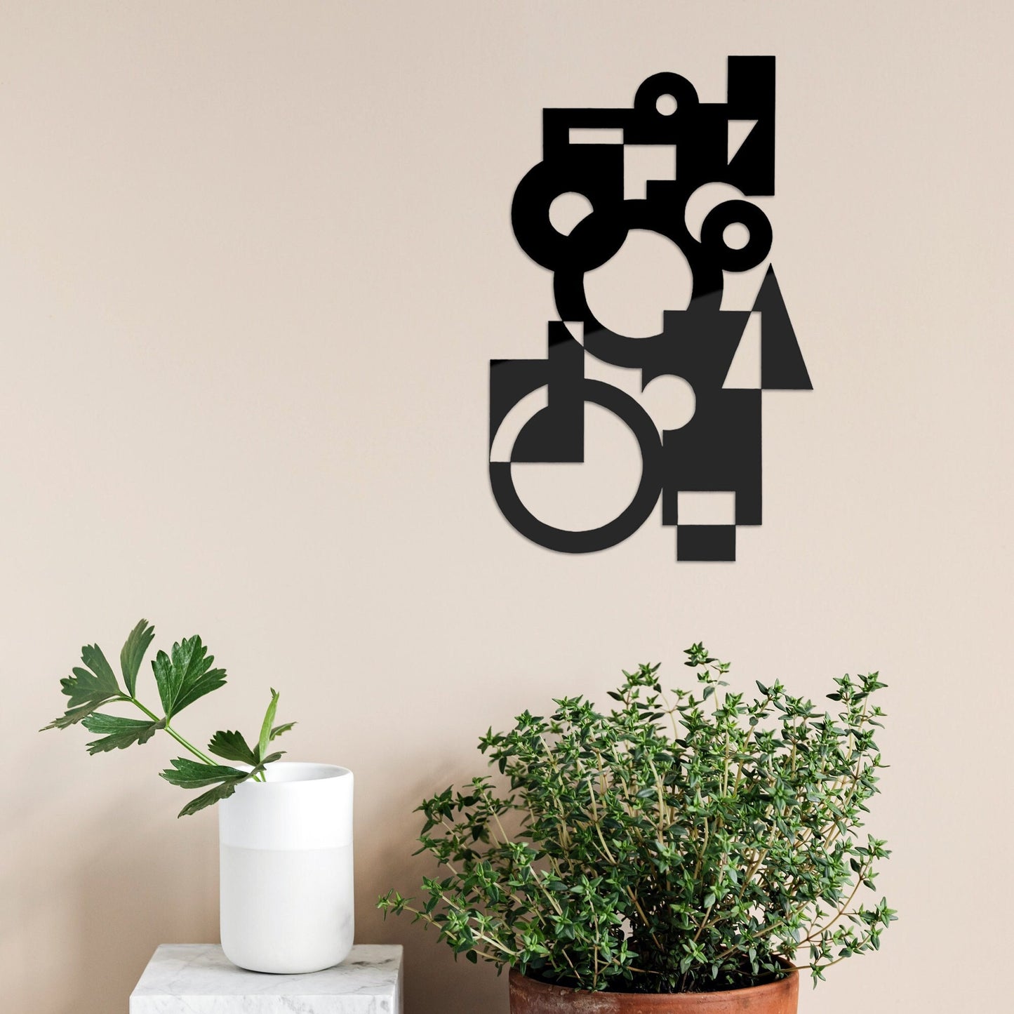 Geometric Metal Wall Art, Office Entry Metal Wall Decor, Circular or Triangle Metal Wall Art, Porch Metal Wall Art, Valentines Day Gift