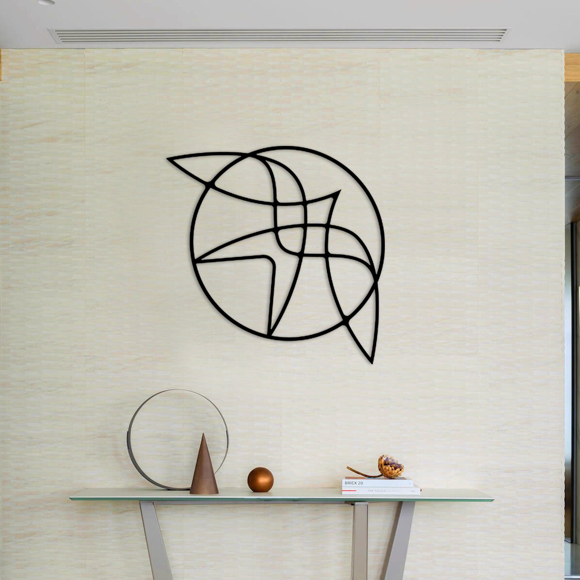 Swallow Metal Wall Art, Geometric Line Art  Metal Wall Decor, Minimalist Wall Art, Unique Birthday Gift, Gift for Her, Valentine's Day Gift
