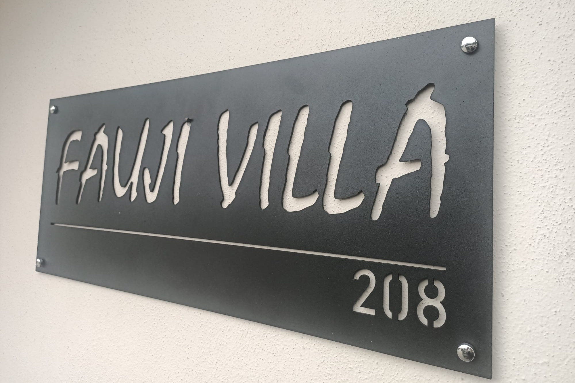 Custom Family Name MetalSign, Villa Name Metal Sign, Modern Personalized House Name Sign, Modern Metal Family Sign, Unique Christmas Gift