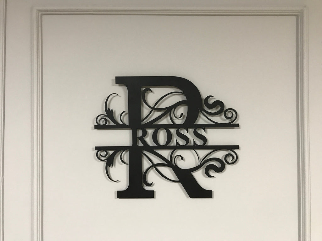 Monogram Personalized Family Name Sign, Custom Metal House Entry Metal Sign, Unique Birthday Gift, Metal Workshop Name Sign, Christmas Gift