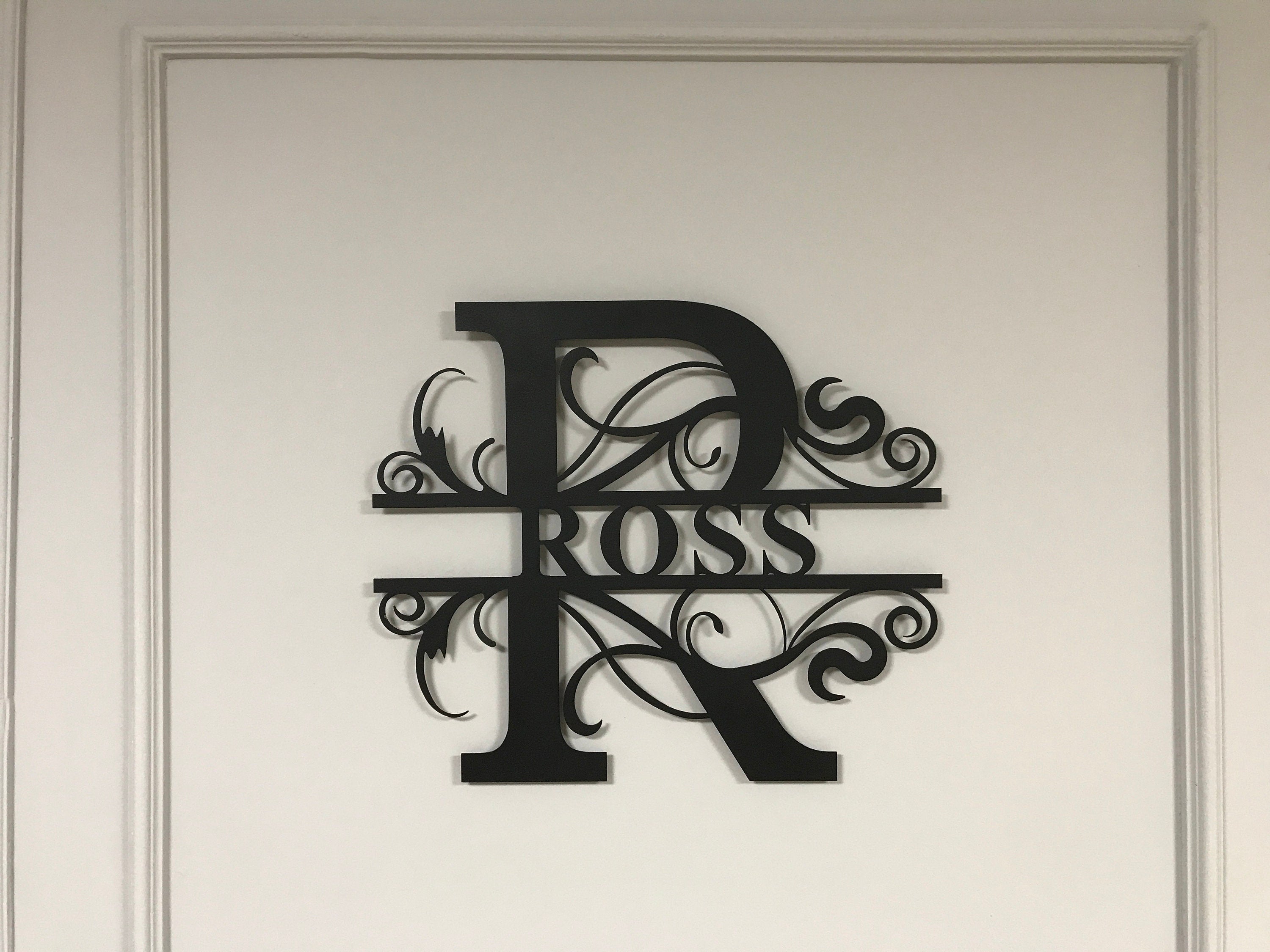 Monogram Personalized Family Name Sign, Custom Metal House Entry Metal Sign, Unique Birthday Gift, Metal Workshop Name Sign, Christmas Gift