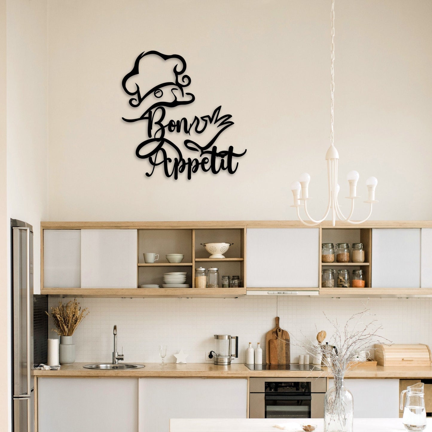 Bon Appetit Sign, Unique Cafe Sign, Trendy Restaurant Sign, Metal Bon Appetit Sing, Kitchen Sign, Chef Sign, Dining Room Sign