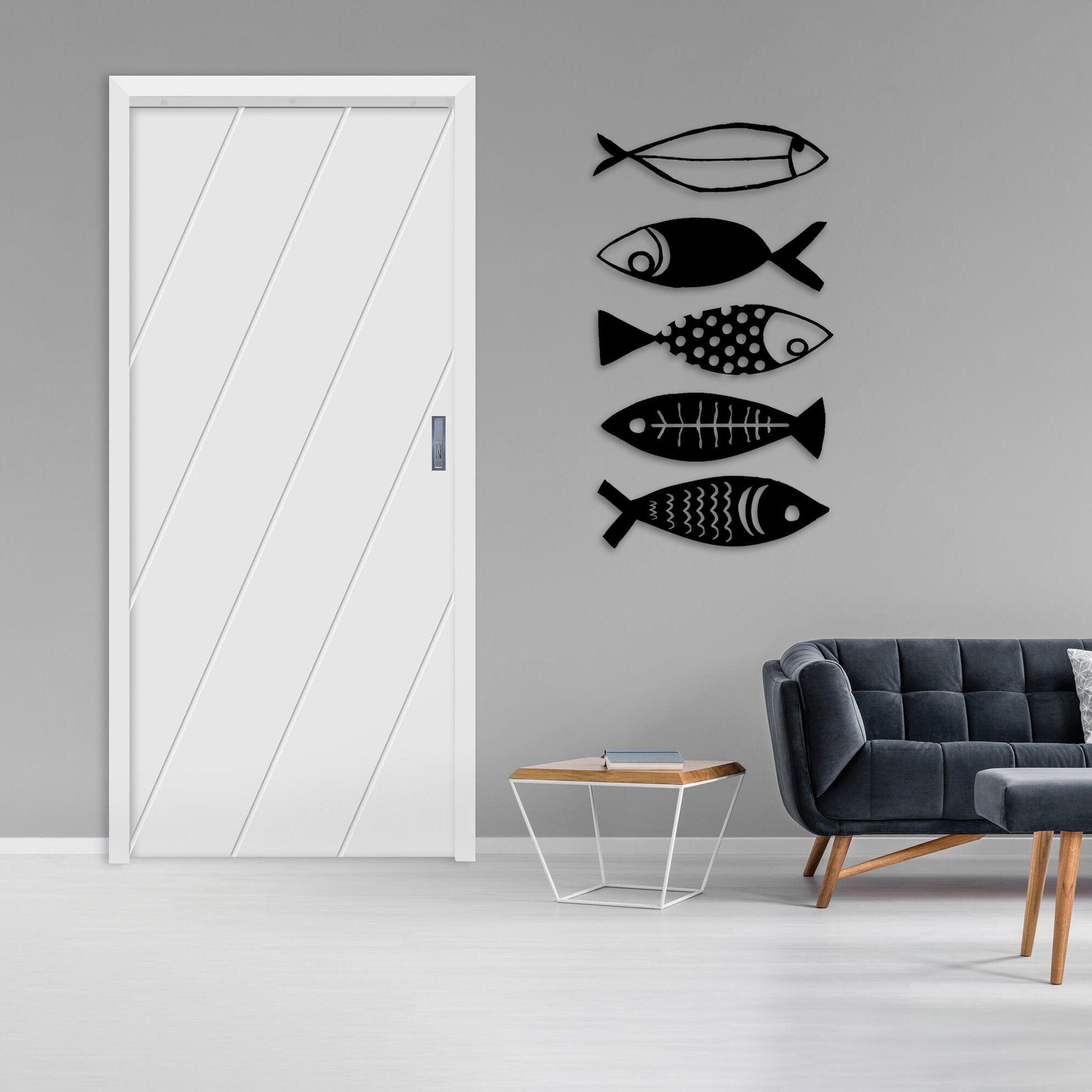 Fishing Metal Wall Art, Ocean Life Unique Metal Wall Decor, Modern Wall Art, Lake House Metal Wall Decor, Bestseller Gift, Christmas Gift