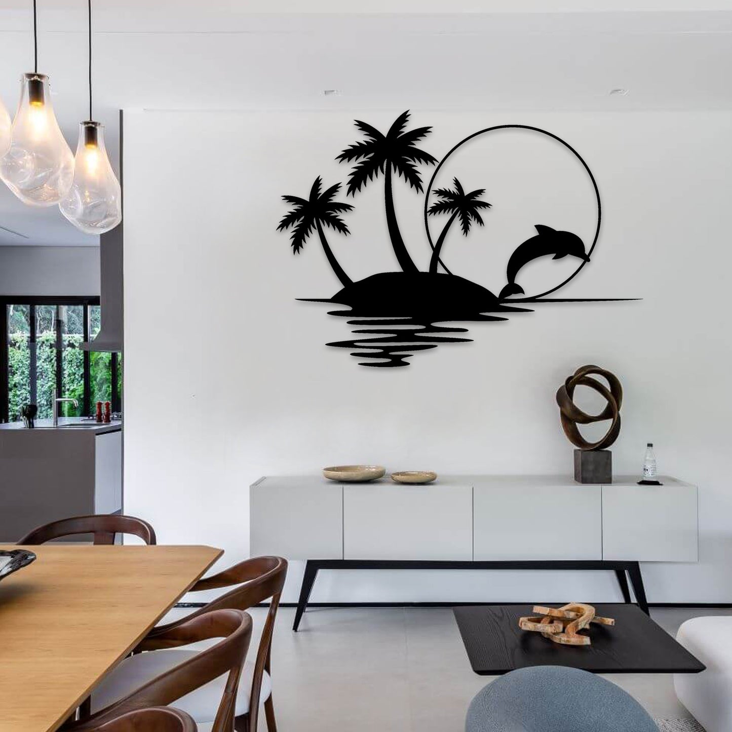 Paradise Metal Wall Art, Sunset Metal Wall Decor, Palm Trees Wall Art,  Unique Birthday Gift, Porch Metal Wall Art, Gift for Her