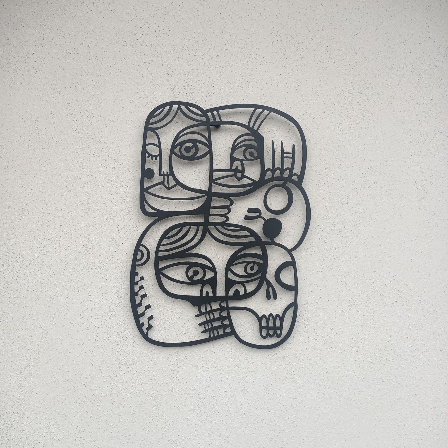 Abstract Metal Wall Art, Faces Picasso Metal Wall Decor, Unique Birthday Gift, Office Entry Metal Sign, Bestseller Gift, Christmas Gift