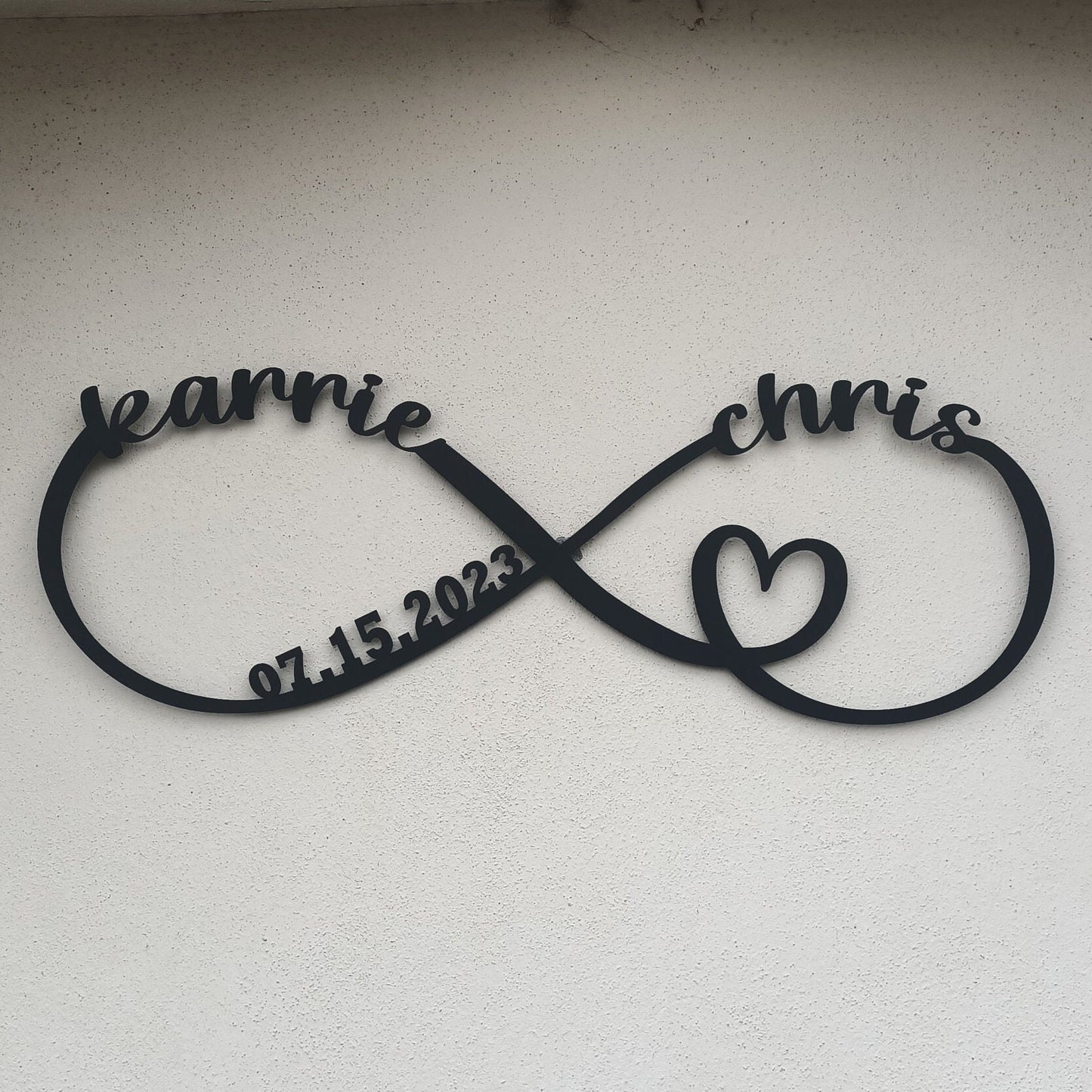Personalized Infinity Sign For Love, Unique Custom Wedding Metal Decor, Hearth Couple Name Sign, Unique Wedding Metal Sign, Christmas Gift