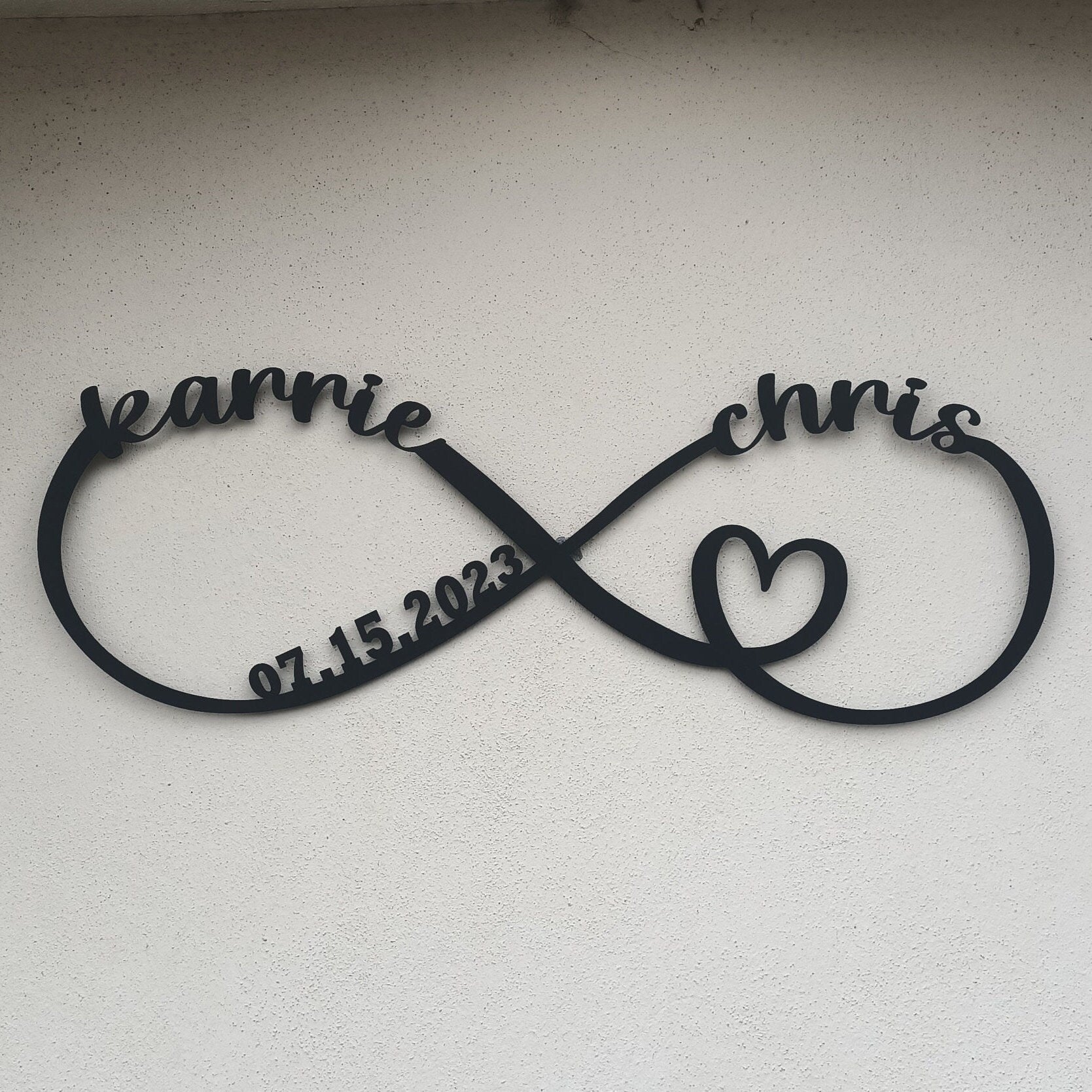 Personalized Infinity Sign For Love, Unique Custom Wedding Metal Decor, Hearth Couple Name Sign, Unique Wedding Metal Sign, Christmas Gift