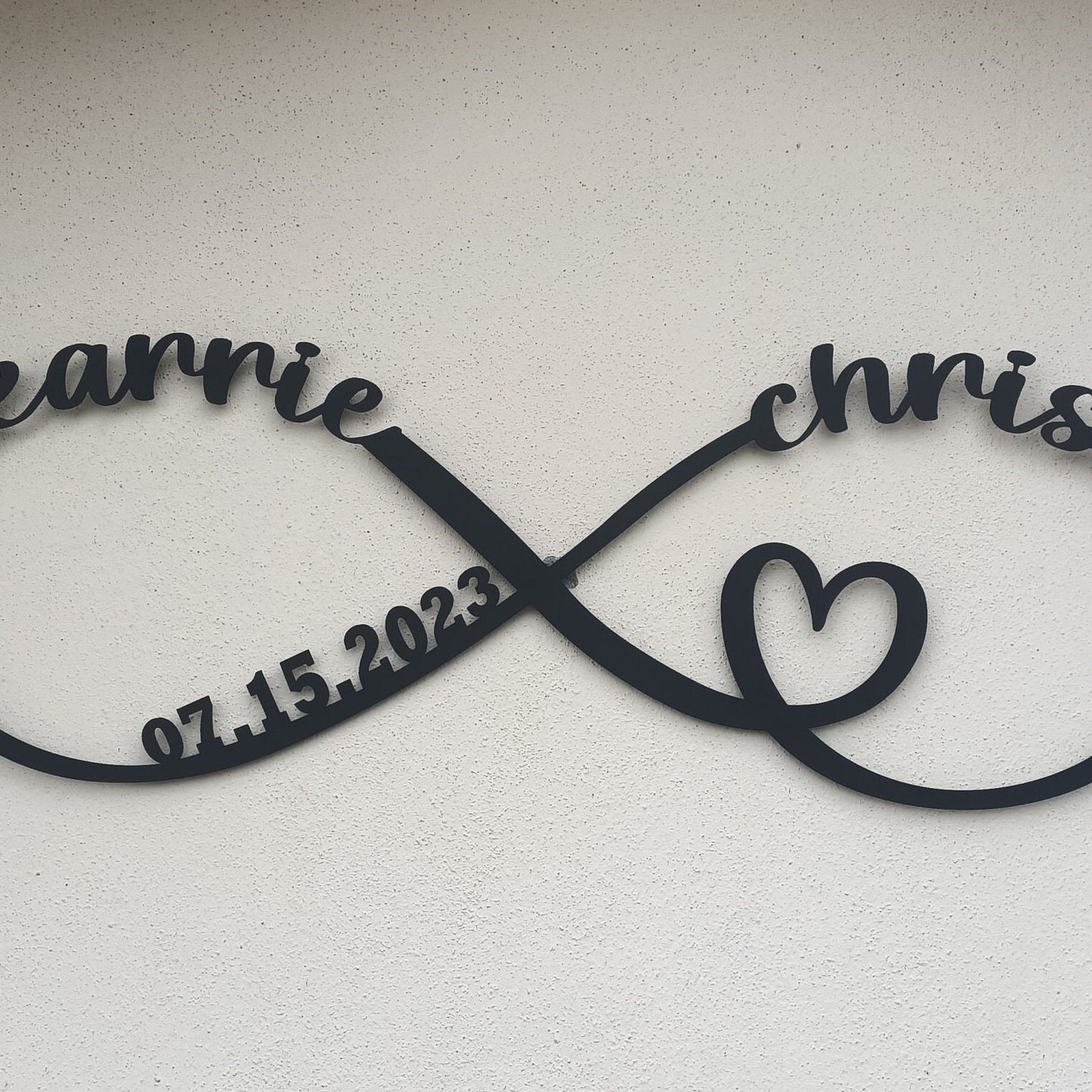 Personalized Infinity Sign For Love, Unique Custom Wedding Metal Decor, Hearth Couple Name Sign, Unique Wedding Metal Sign, Christmas Gift