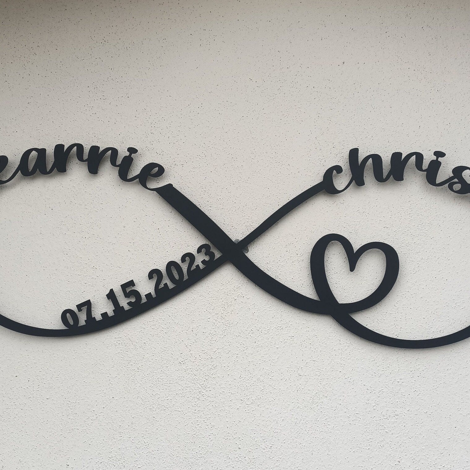 Personalized Infinity Sign For Love, Unique Custom Wedding Metal Decor, Hearth Couple Name Sign, Unique Wedding Metal Sign, Christmas Gift