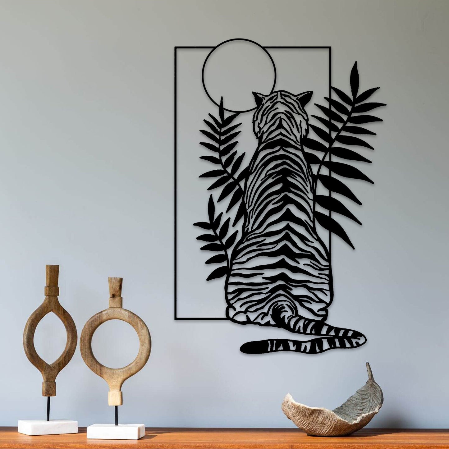 Leopard Metal Wall Art, Serengeti lepoar of the sunset Metal Wall Decor, Minimalist Metal Wall Art, Unique Birthday Gift, Gift for Her