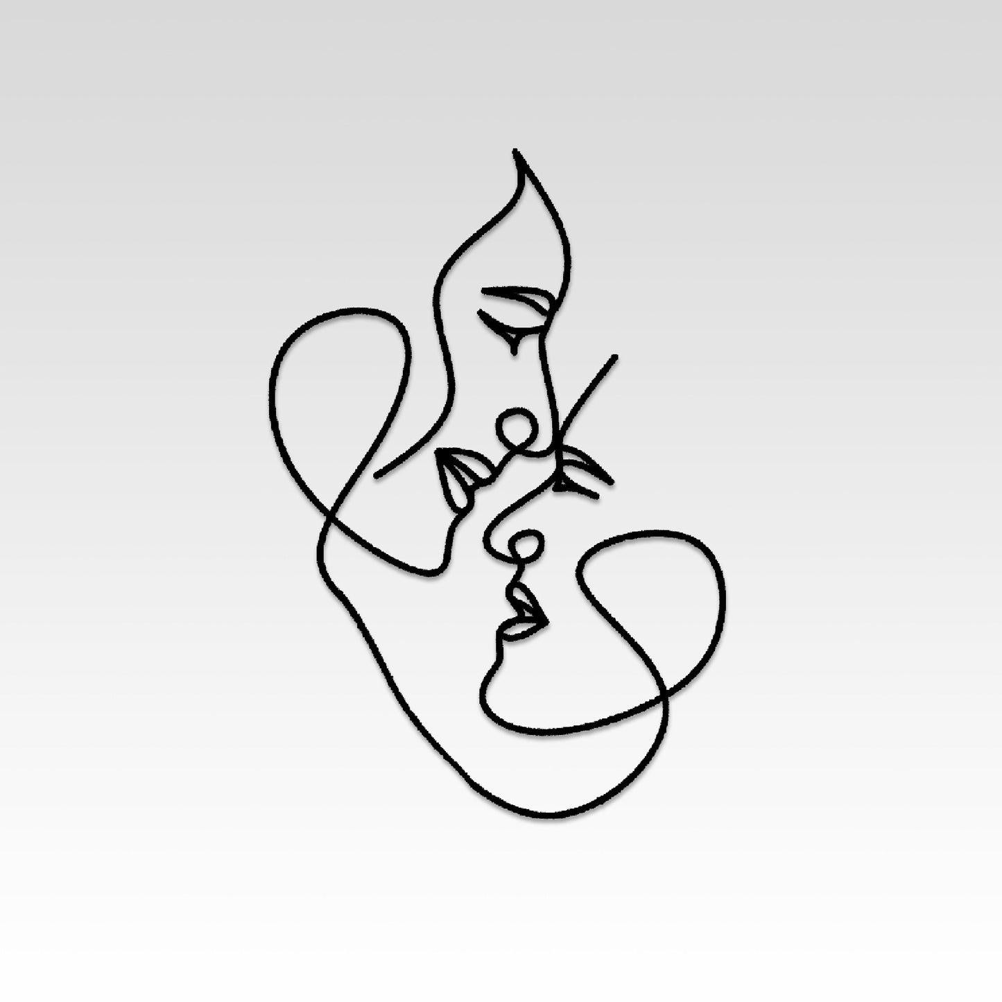 Love Metal Line Wall Art, Woman Metal Wall Decor, Lovers Wire Wall Decor, Abstract Wire Wall Art, Metal Line Art Gift, Headboard Wall Art