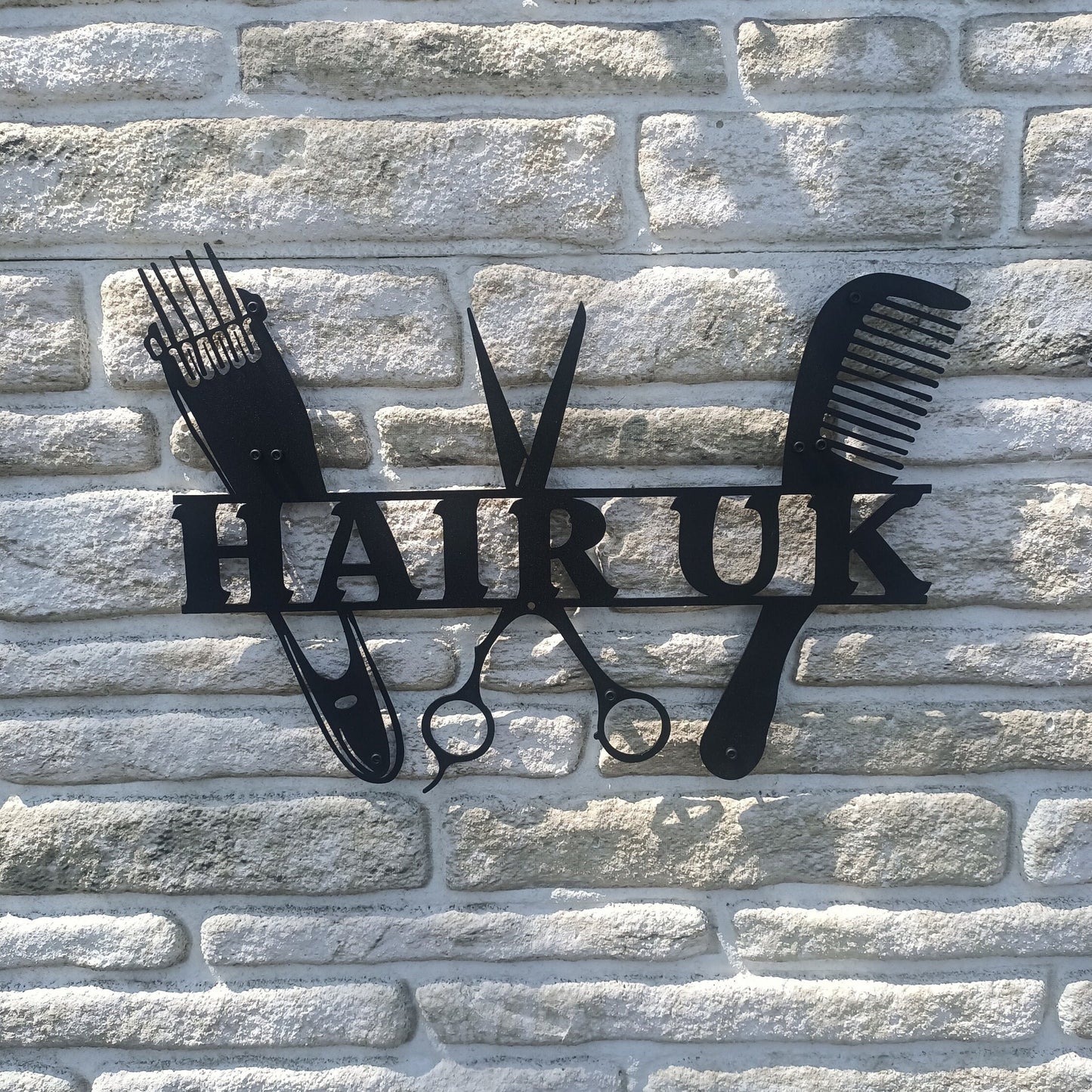 Personalized Metal Barber Shop Sign, Custom Hairdresser Metal Wall Decor, Personalized Beauty Centre Metal Wall Art, Christmas Gift
