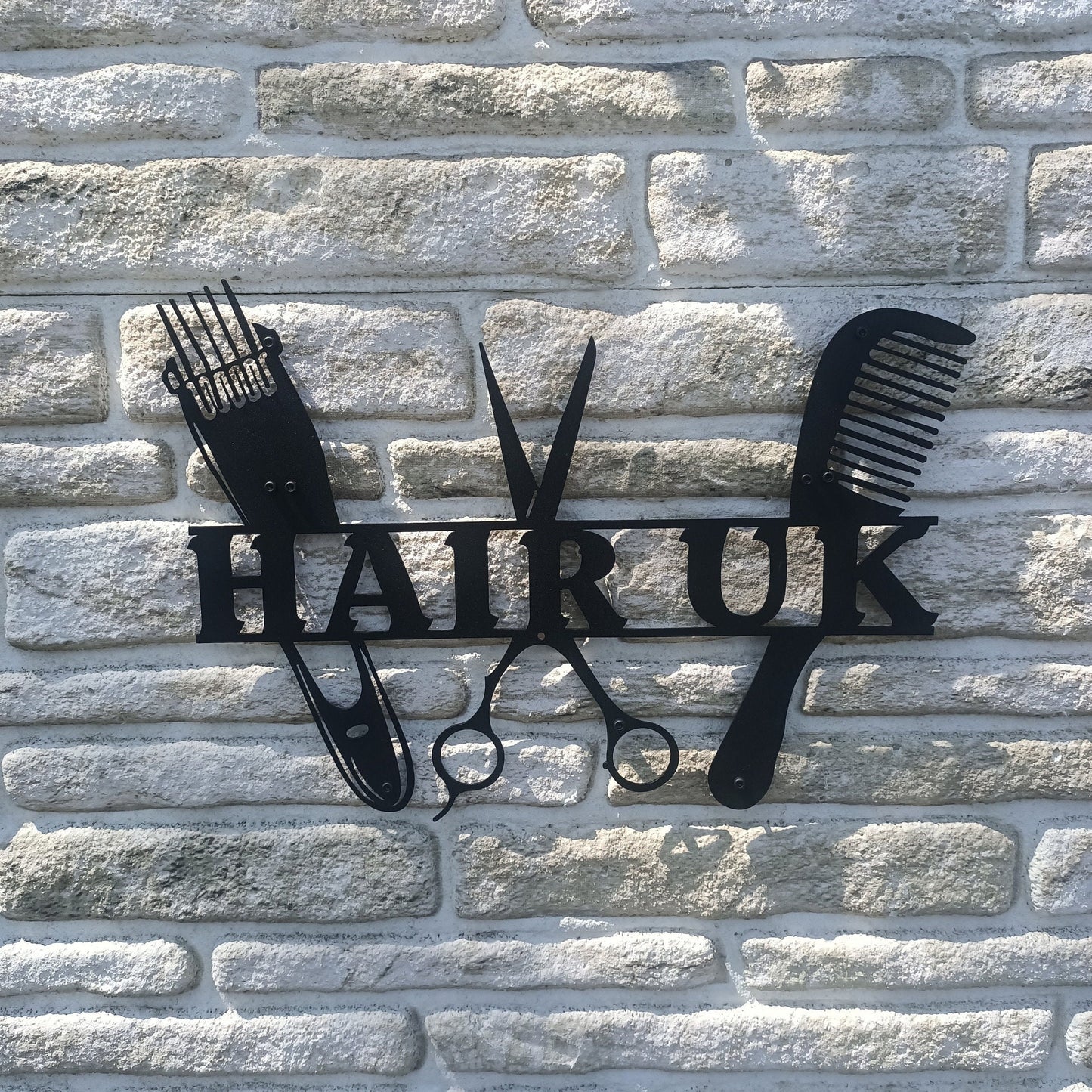 Personalized Metal Barber Shop Sign, Custom Hairdresser Metal Wall Decor, Personalized Beauty Centre Metal Wall Art, Christmas Gift