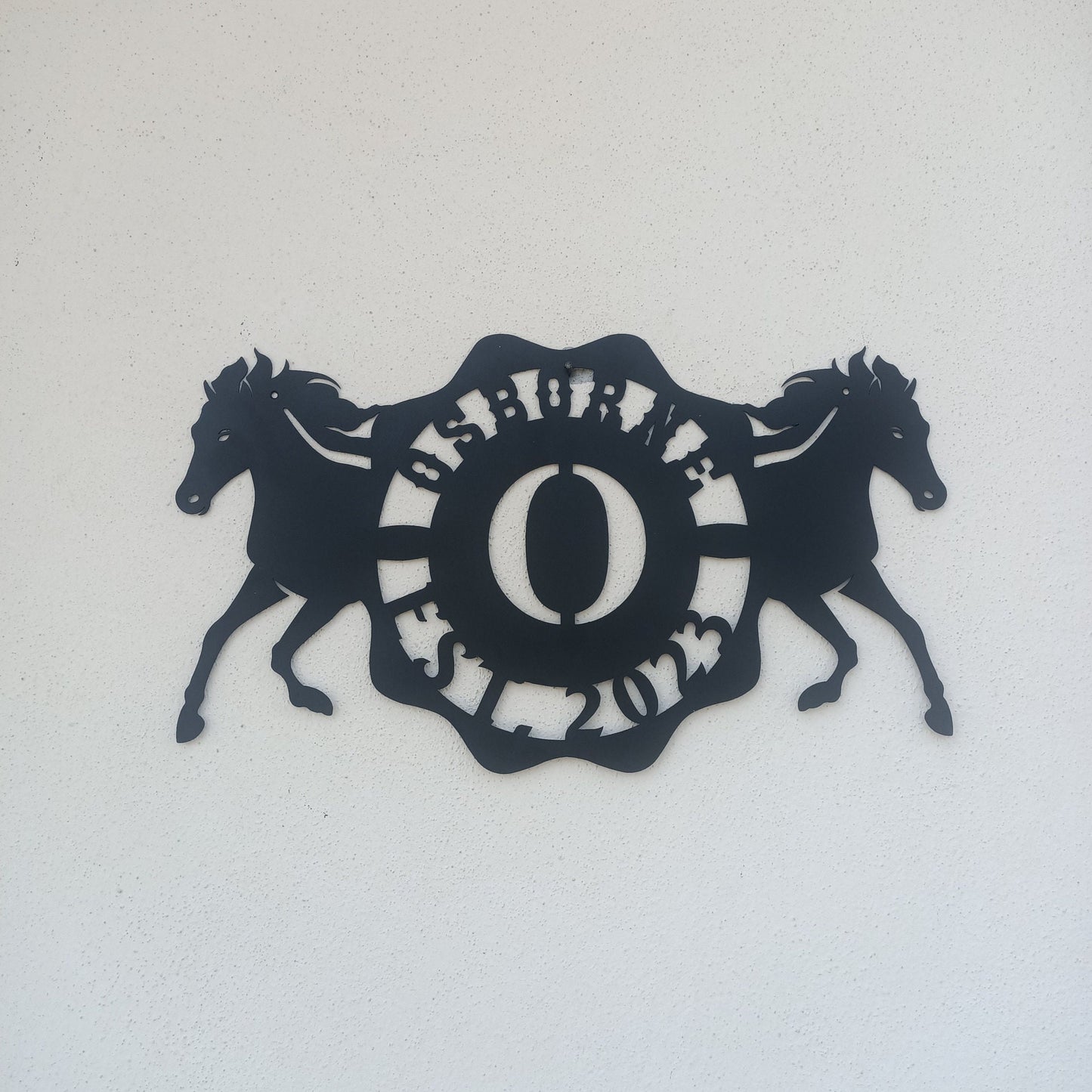 Personalized Metal Horse Ranch Name Sign, Monogram Barn Name Sign, Personalized Barn Name Sign, Horse Lovers Birhtday Gift, Christmas Gift
