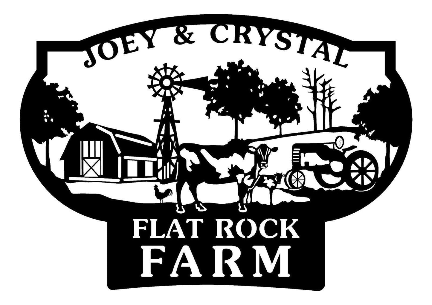 Personalized Metal Farmhouse Sign, Custom Metal Cow Ranch Name Sign, Unique Birthday Gift, Ranch House Entry Metal Sign, Christmas Gift