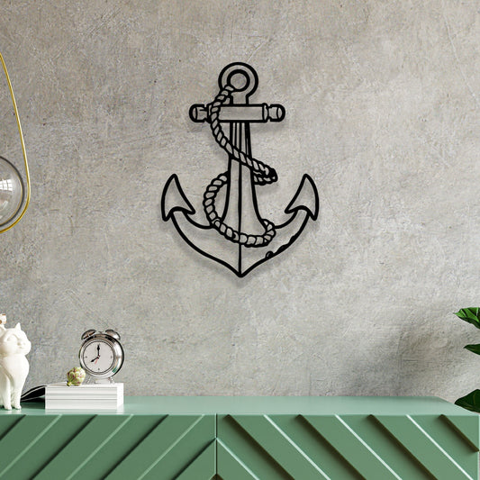 Anchor Metal Wall Art, Ocean Metal Wall Decor, Nautical Lovers Unique Wall, Sea Lovers Birthday Gift, Marine Wall Art, Gift for Her