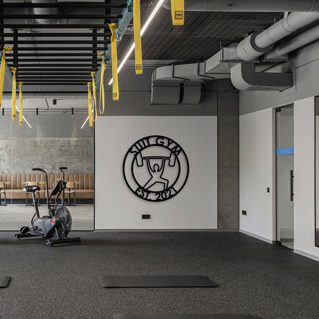 Personalized Gym Center Metal Entry Name Sign, Custom Fitness Name Sign, Body Building Lovers Gift, Unique Birthday Gift, Gift for Her
