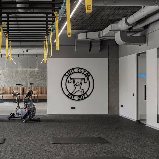 Personalized Gym Center Metal Entry Name Sign, Custom Fitness Name Sign, Body Building Lovers Gift, Unique Birthday Gift, Gift for Her