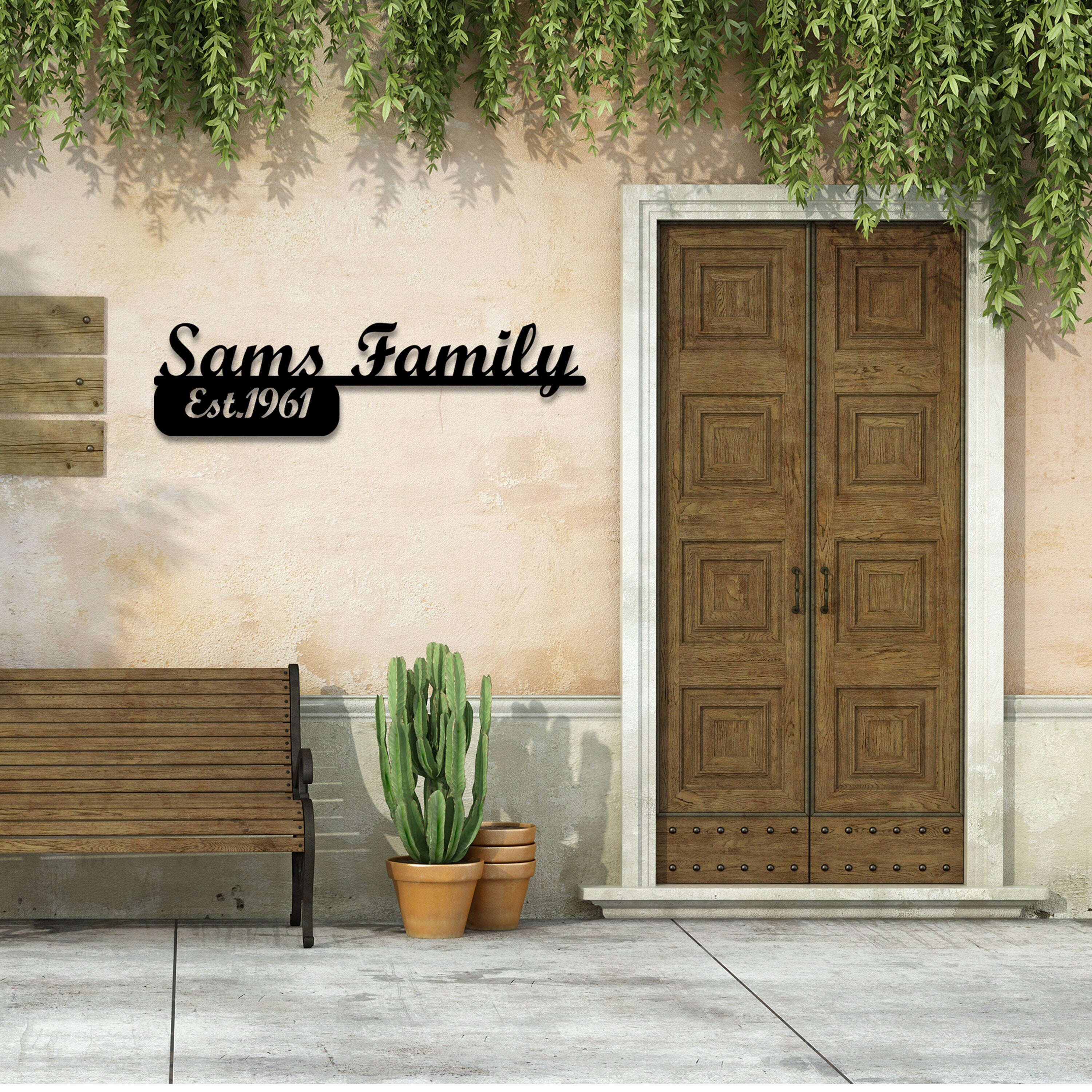 CustomMetal Family Name Sign, Personalized Cottage Name Sign, Unique Metal House Address Sign, Monogram Metal Family Name , Christmas Gift