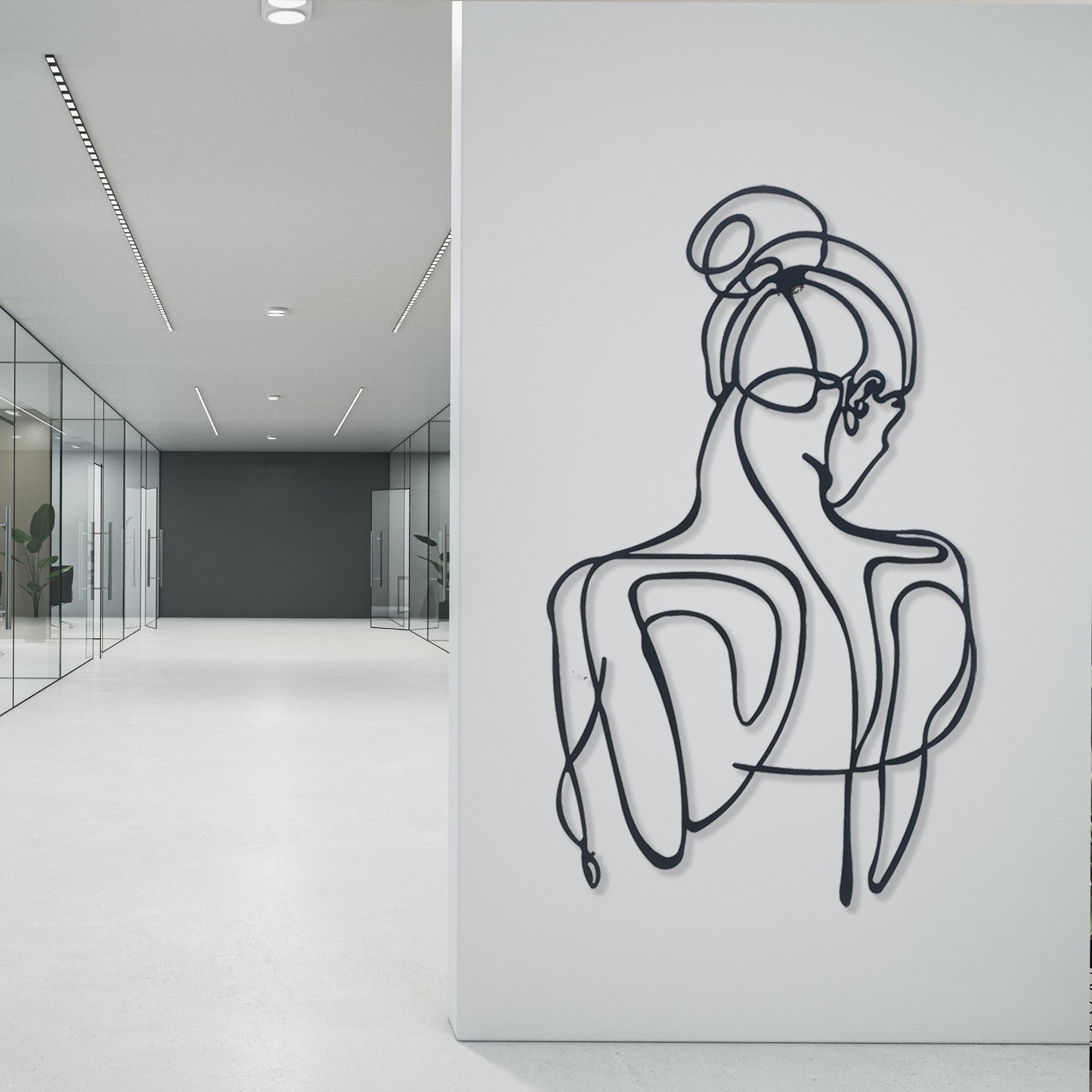 Love Woman Metal Wall Art, Beauty Center Wall Art, Headboard Metal Line Art, Unique Birthday Gift, Gift for him, Bathroom Metal Wall Art