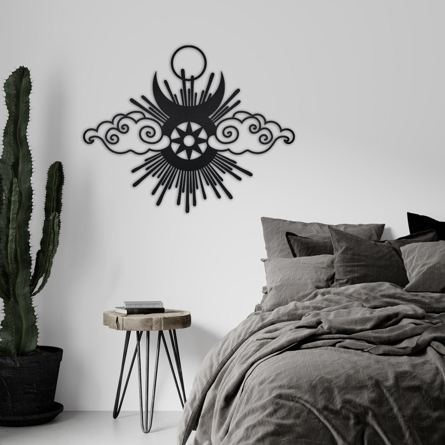 Sun Cloud Metal Wall Art, House Entry Metal Wall Art, Porch Metal Wall Art, Headboard Wall Art, Unique Birthday Gift, Christmas Gift
