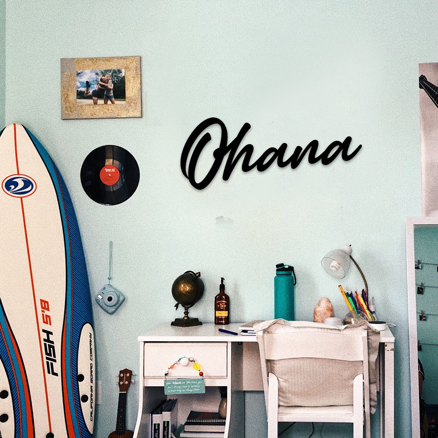 Ohana Metal Wall Art, House Entry Metal Decor, Bedroom Metal Wall Art, Beach Club Metal Wall Art, Sea Lovers Gift, Valentines Day Gift