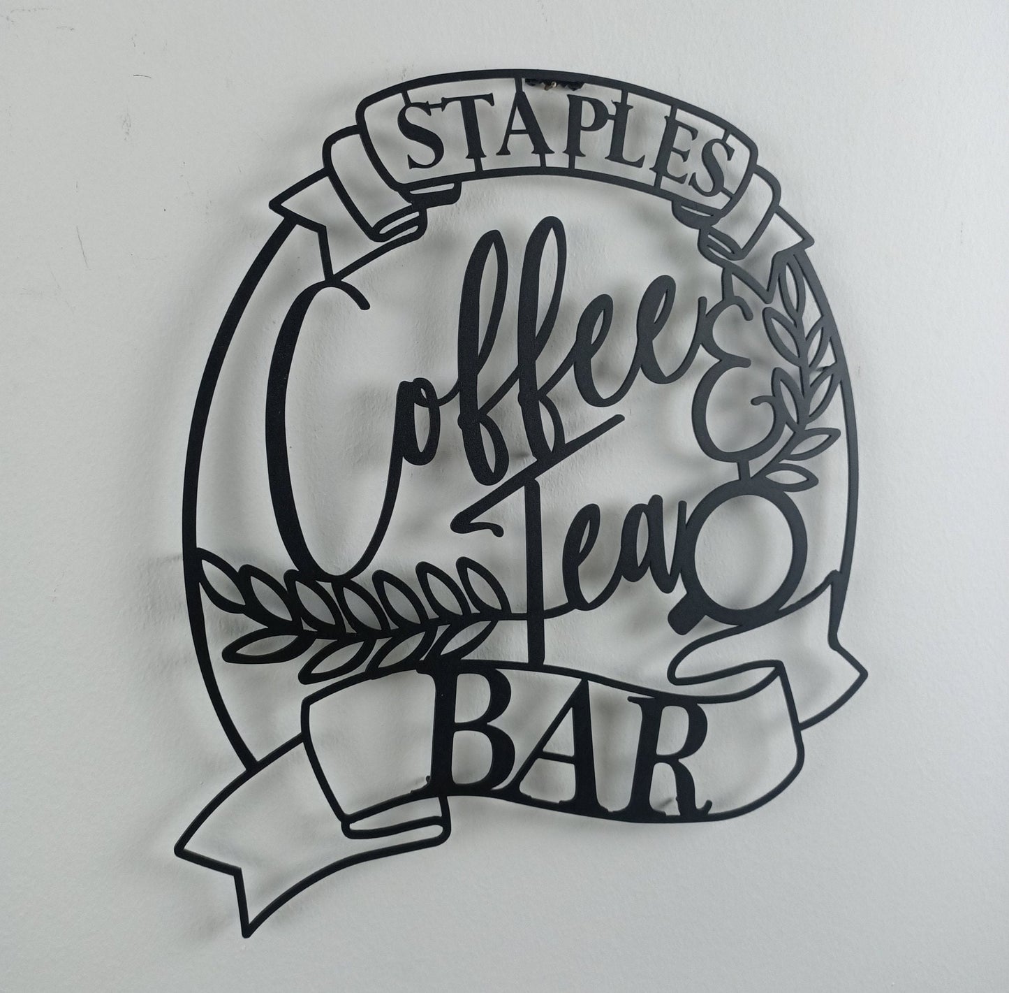 Personalized Cafe and Tea Metal Wall Art, Custom Kitchen Wall Decor, Christmas Gift, Personalized Metal Cafe Name Sign, Personalized Sign