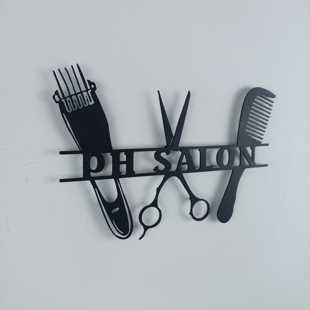 Custom Barber Metal Sign, Personalized Hairdresser Hair Salon Sign, Unique Barber Shop Decor, Barber Gifts, Valentines Day Gift