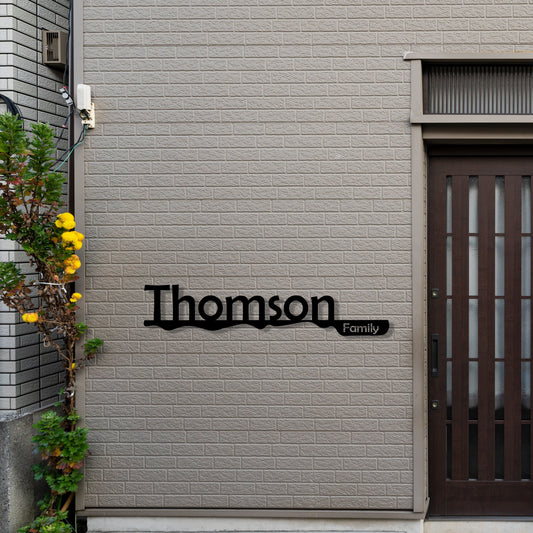 Custommetal Modern Family Name Sign, Personalized Villa Name Sign, Unique Metal Adress Sign, Christmas Gift for family, Christmas Gift