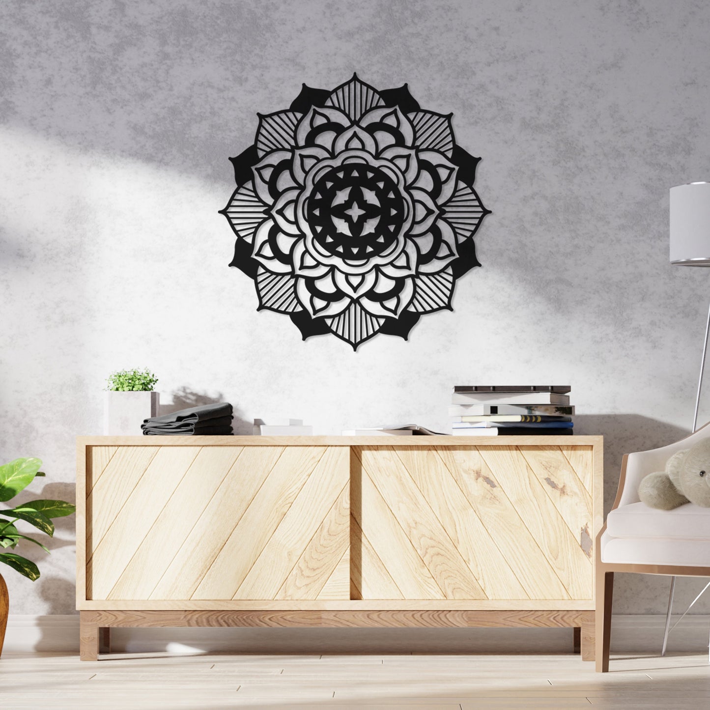 Mandala Metal Wall Art, Yoga Room Wall Decor, Porch Metal Wall Art, Headboard Wall Art, Unique Birthday Gift, Valentines Day Gift