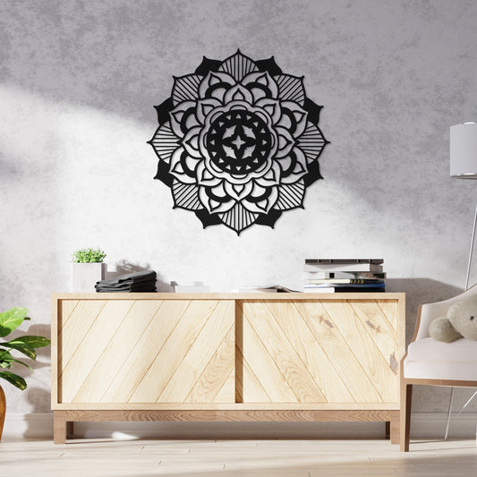 Mandala Metal Wall Art, Yoga Room Wall Decor, Porch Metal Wall Art, Headboard Wall Art, Unique Birthday Gift, Valentines Day Gift