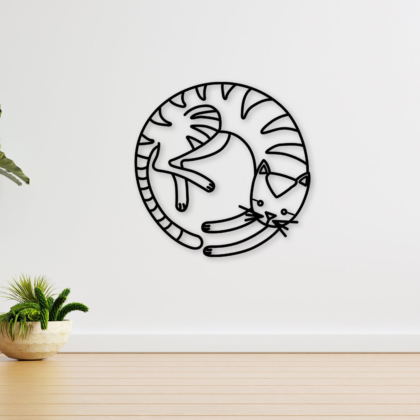 Cat Metal Line Wall Art, Cat Metal Wall Decor, Cat Lovers Wire Wall Decor, Cat Lovers Gift, Unique Birthday Gift, Gift for Her, iconic Decor