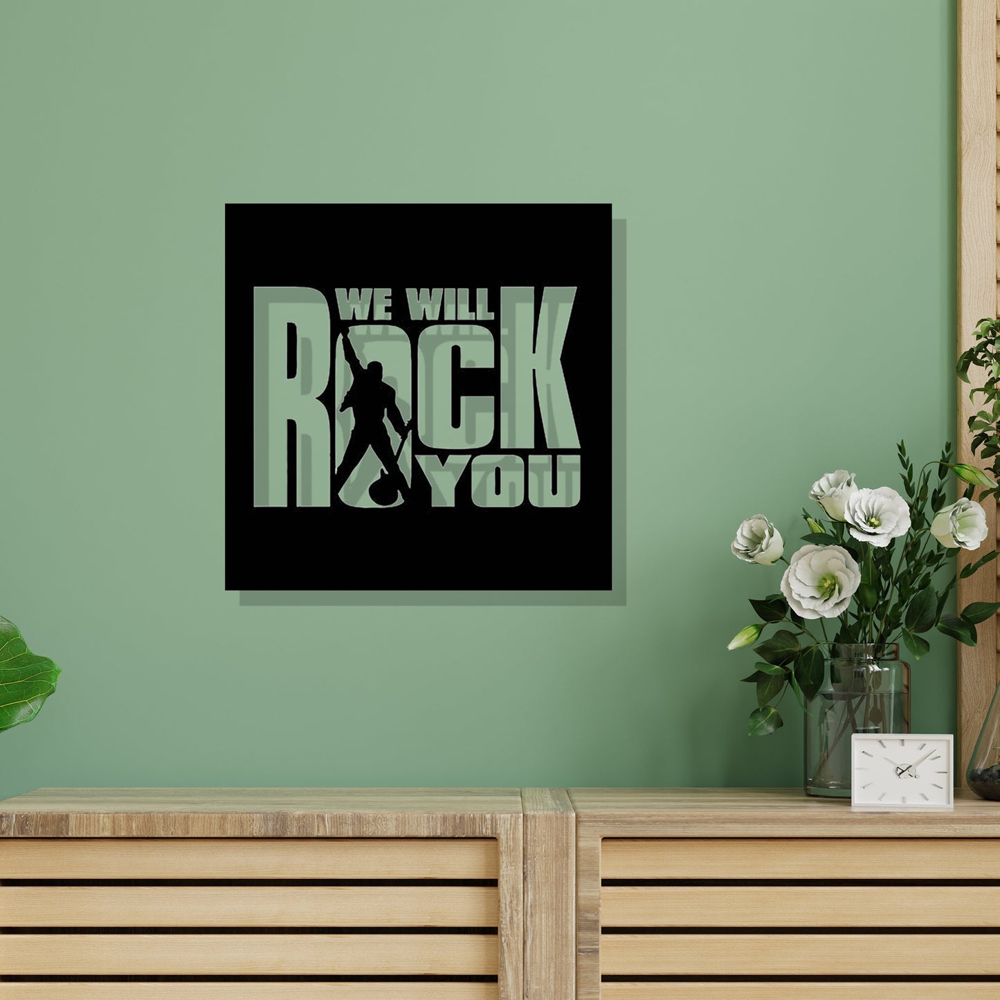 We Will Rock You Metal Wall Art, Rock n Roll Metal Wall Decor, Musican Lovers Gift, Bar Metal Decor, Gift for Her, iconic Metal Wall Art