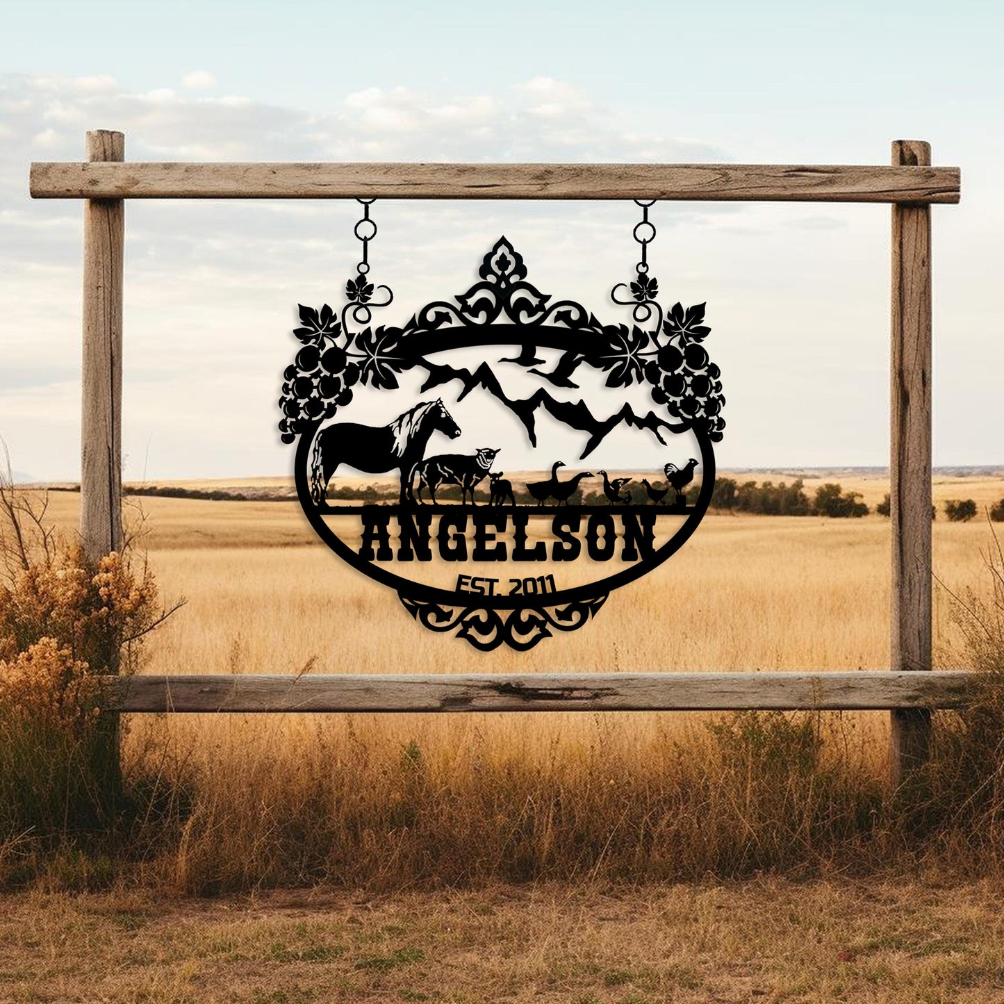 Custom Ranch House Metal Sign, Personalized Metal Farm House Sign, Custom Cottage Name Sign, Unique Family Memory Gift, Christmas Gift
