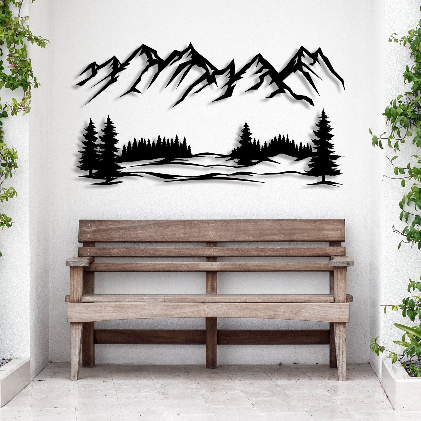 Mountain Forest Metal Wall Art, Mountain Range View Metal Decor, Nature Metal Decorations , Gifts On Sale, Housewarming Gift, Gift for Her