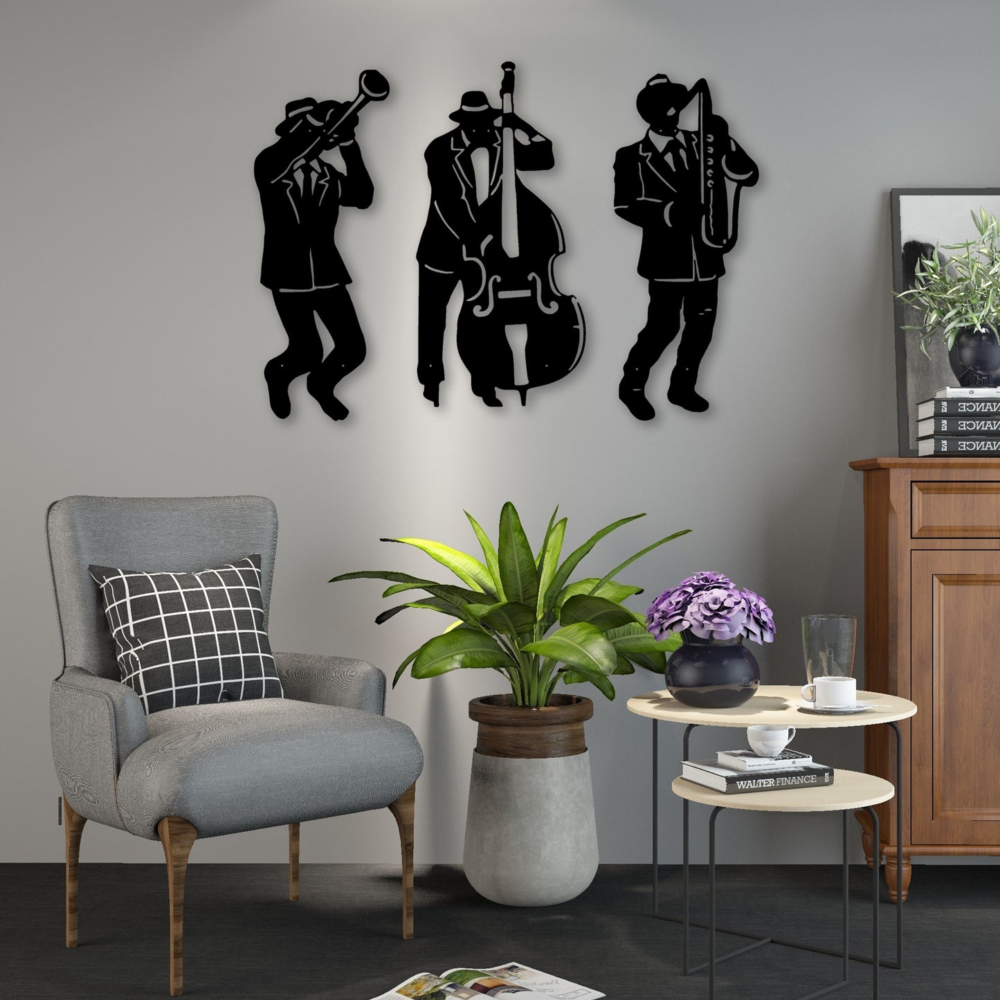 Jazz Metal Wall Art, Musican Metal Wall Decor, Jazz  Lovers Unique Gift, Retro Style Metal Wall Art, Valentine's Day Gift