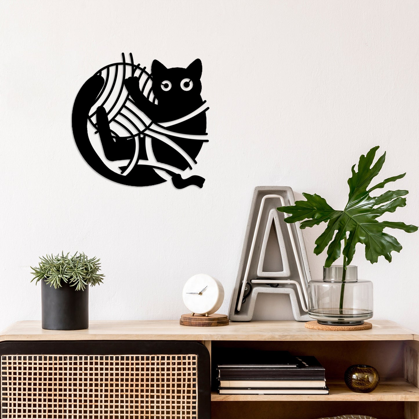 Cat Metal Wall Art, Cat Wire Metal Wall Decor, Cat House Metal Decor, Cat Lovers Birthday Gift, Valentines Day Gift , Cat Lovers Unique Deco