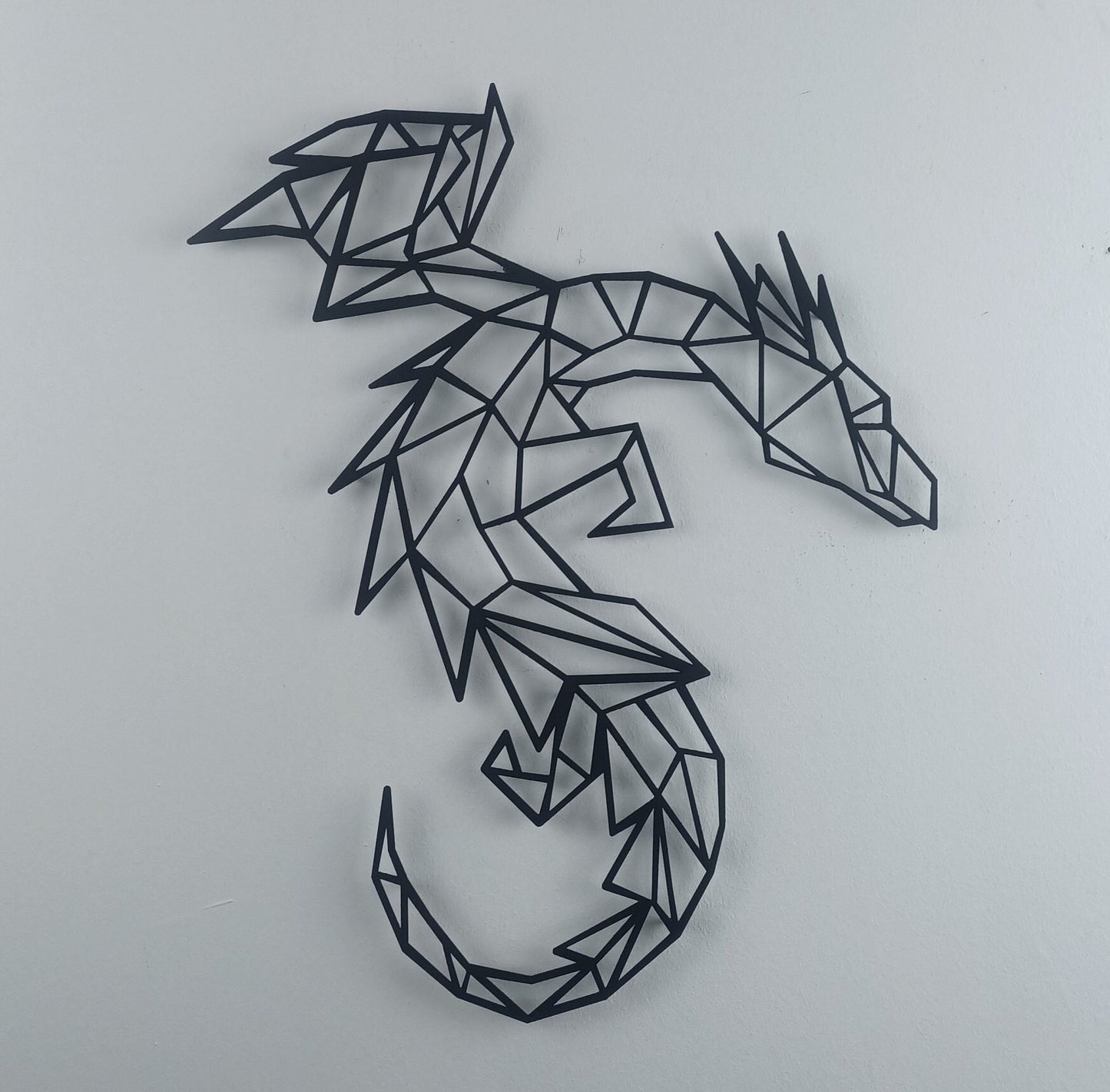 Dragon Metal Wall Art, Origami Metal Wall Decor, Childroom Metal Wall Art, Unique Birthday Gift, Game Room Metal Wall Decor, Christmas Gift