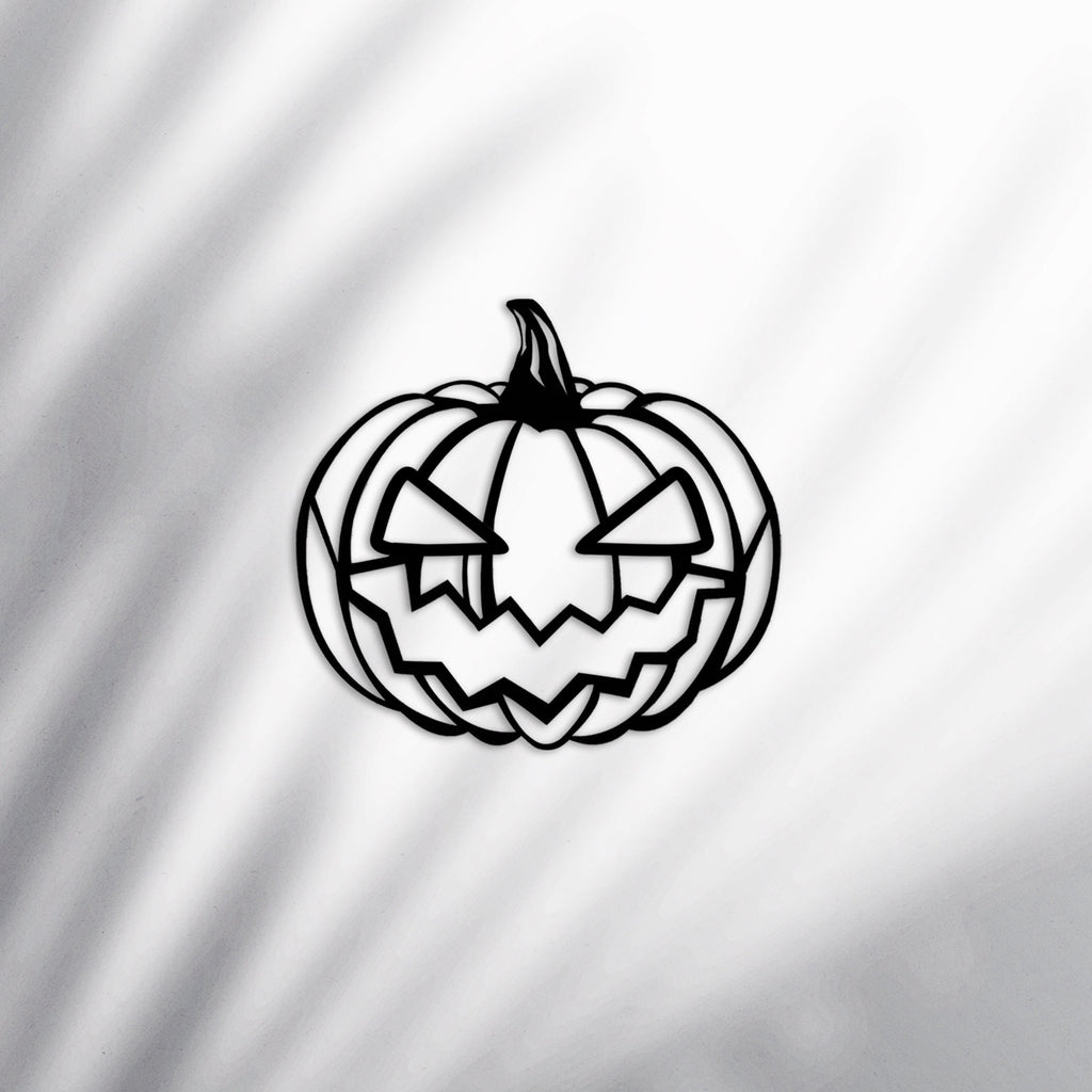 Creepy Pumpkin Metal Wall Art, Happy Halloween Metal Wall Decor,  Unique Halloween Metal Gift, Easy to Hang, Porch Metal Wall Art