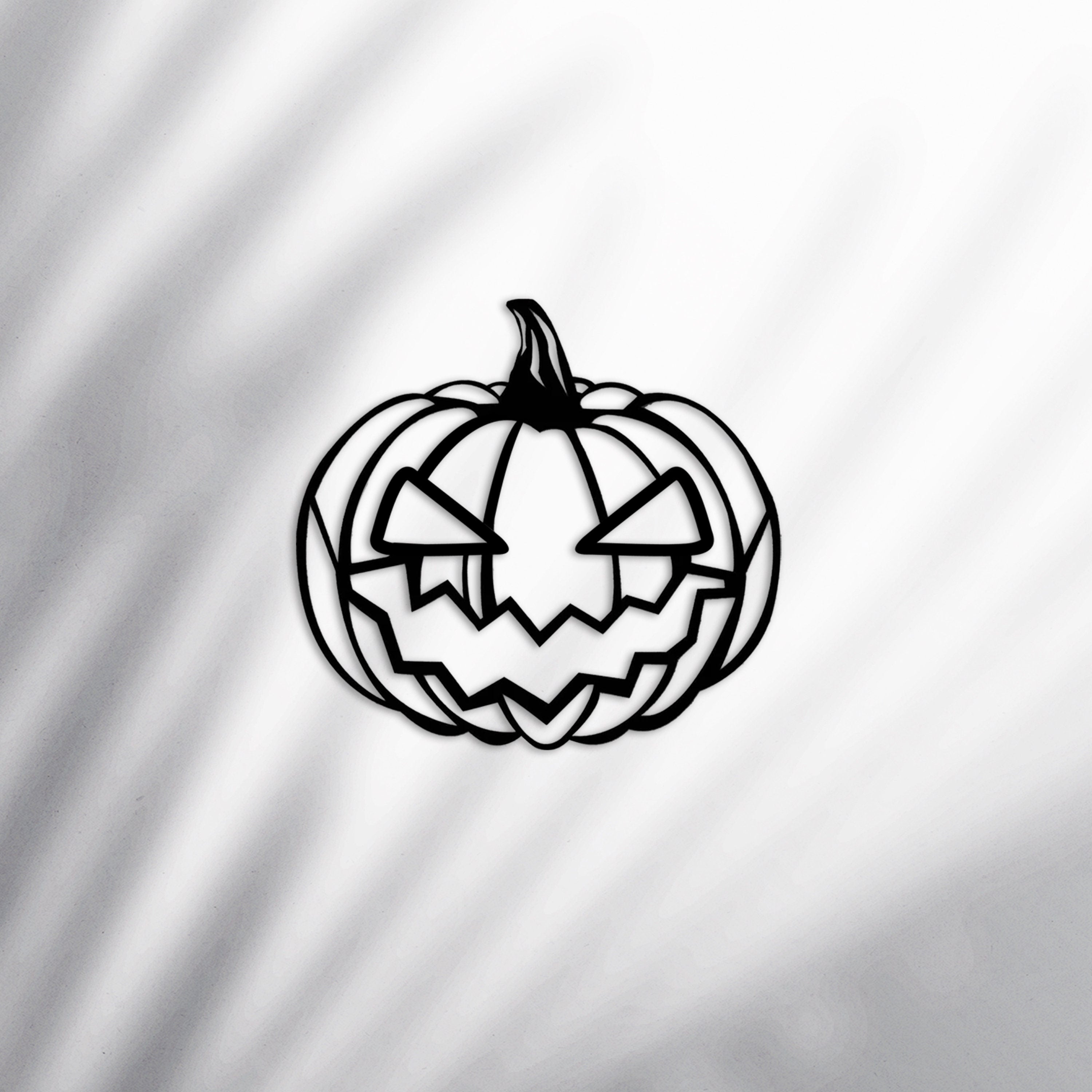 Creepy Pumpkin Metal Wall Art, Happy Halloween Metal Wall Decor,  Unique Halloween Metal Gift, Easy to Hang, Porch Metal Wall Art