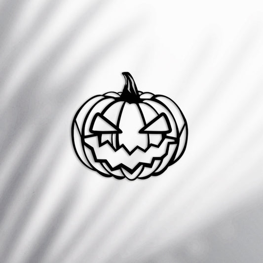 Creepy Pumpkin Metal Wall Art, Happy Halloween Metal Wall Decor,  Unique Halloween Metal Gift, Easy to Hang, Porch Metal Wall Art