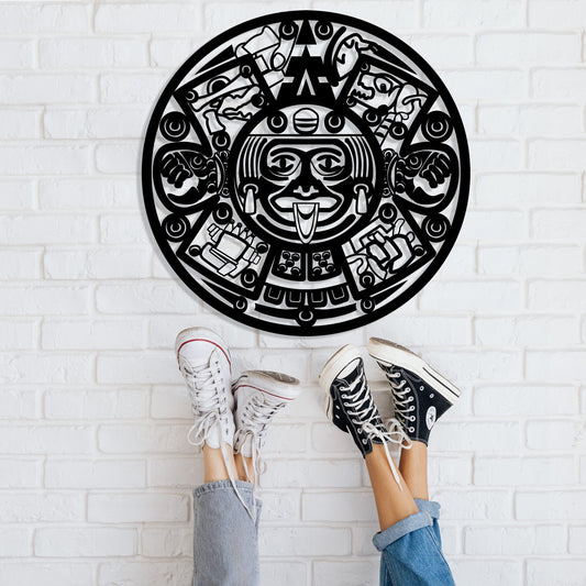 Aztech Mayan Metal Wall Art, Yogo Room Metal Wall Decor, Gifts On Sale, Porch Metal Wall Art, Valentine's Day Gift, Bedroom Metal Wall Art