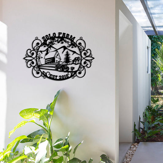 Customize Ranch Metal Family Name Sign, Personalized Metal Garden Sign, Custom Porch Metal Sign, Gift for Family Name,  Valentines Day Gift