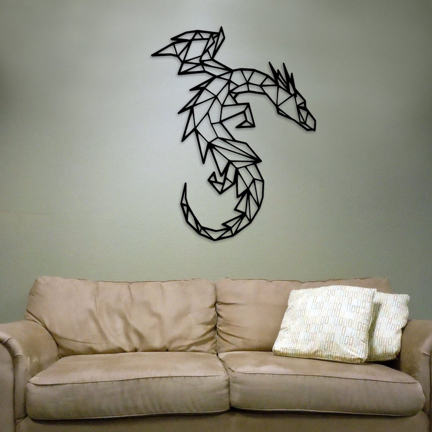 Dragon Metal Wall Art, Origami Metal Wall Decor, Childroom Metal Wall Art, Unique Birthday Gift, Game Room Metal Wall Decor, Christmas Gift